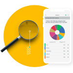 Magnifying glass and phone