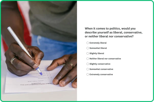 Political ID survey question