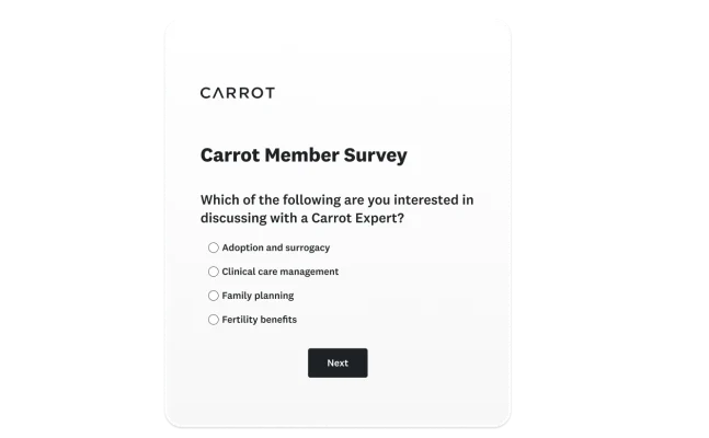 Carrot survey question
