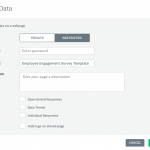 Survey link sharing options