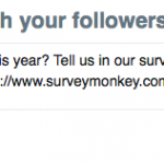 Sharing a survey on Twitter