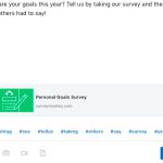 Posting a survey on LinkedIn.
