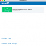 Screenshot of a survey being shared on Linkedin