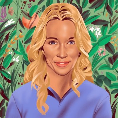 Gezeichnetes Porträt von Elizabeth Montavon von Parity