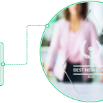 Icon of a bar chart next to a "Best New Game" award