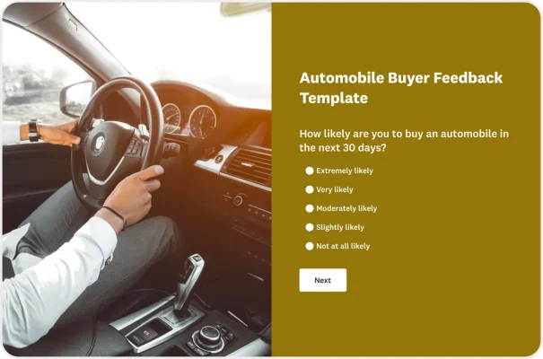 Automobile Buyer Feedback Survey Template