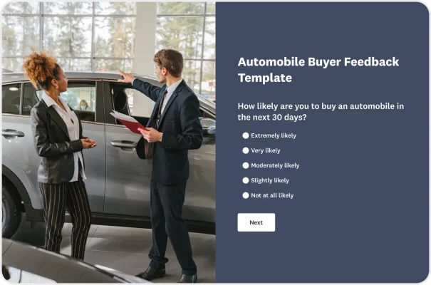 Automobile Information Survey Template