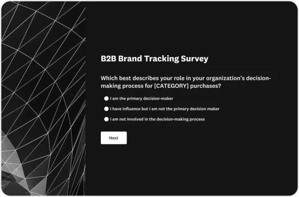 B2B Brand Tracking Survey Template