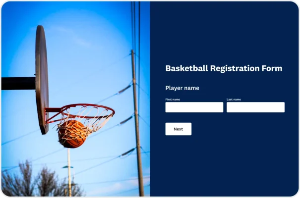 Basketball Registration Form Template