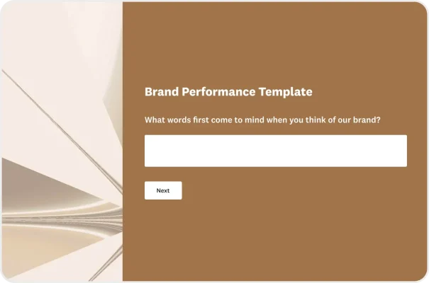 Brand Performance Survey Template