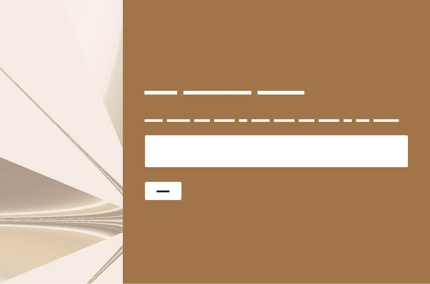 A survey question next to a tan geometric background