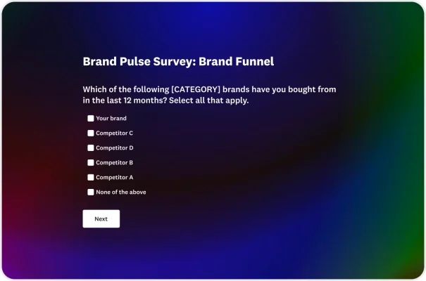 Brand Pulse Survey: Brand Funnel Template