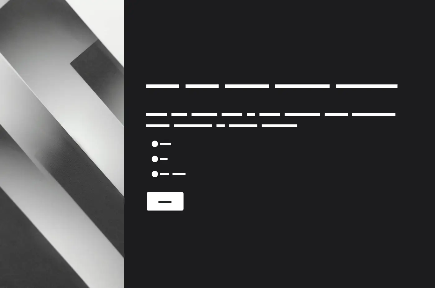 A black and white geometric background next to a survey question