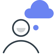 Person thinking icon
