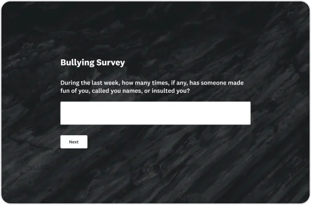 Bullying Survey Template