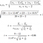 t検定のt統計量を求める方法
