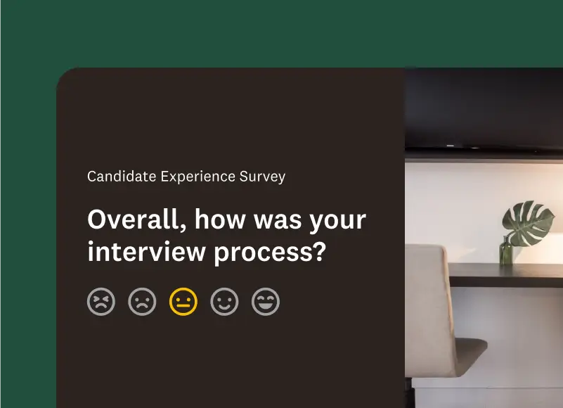 Screenshot of survey question asking how was the interview process