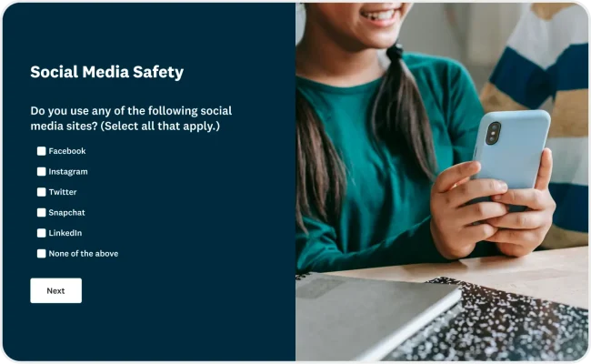 Child Facebook Usage And Safety Survey Template