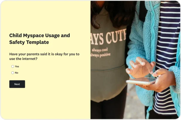 Child Myspace Usage and Safety Survey Template