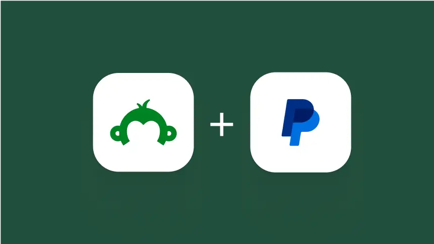 The SurveyMonkey and PayPal logos next to a plus sign.