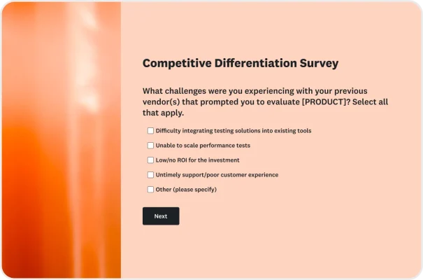 Competitive Differentiation Survey Template