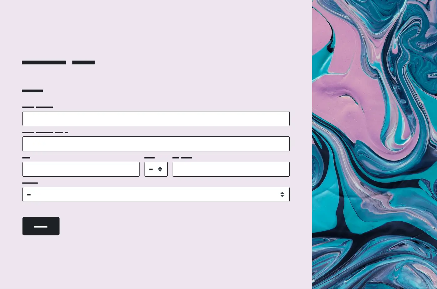 Form question next to an abstract blue pink gradient