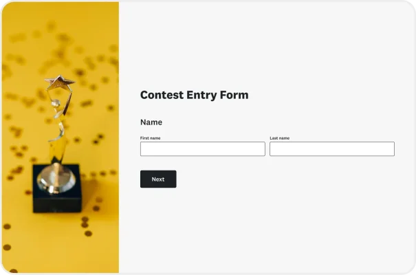 Contest Entry Form Template