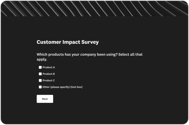 Customer Impact Survey Template