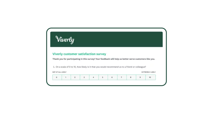 Customer satisfaction survey example