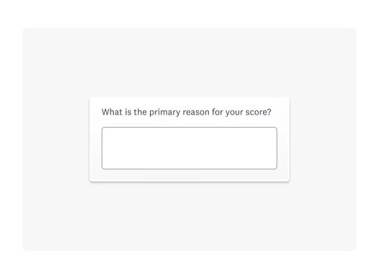NPS open-ended question in survey format