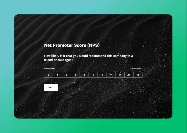 Net Promoter Score survey question