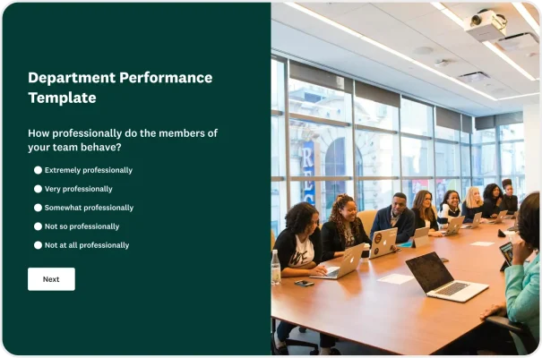 Department Performance Survey Template