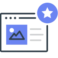 Webpage icon with star