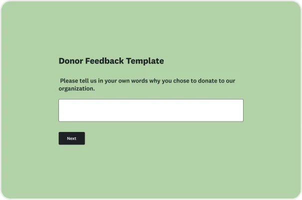Donor Feedback Survey Template