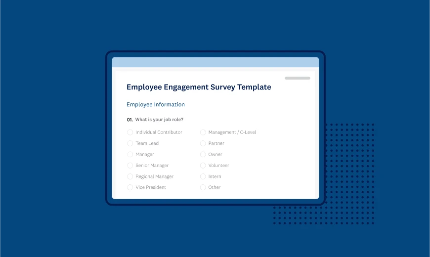 Screenshot of SurveyMonkey employee engagement survey template