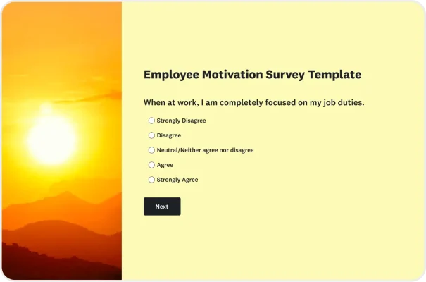 Employee Motivation Survey Template