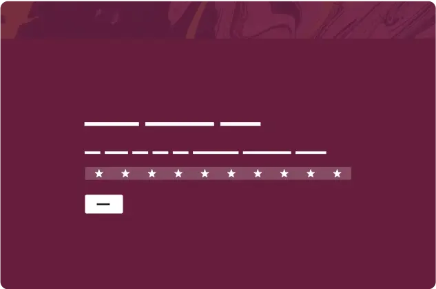 Screenshot of a survey template on a burgundy red background