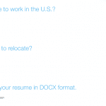 Survey questions for job applicants