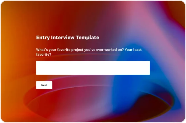 Entry Interview Survey Template