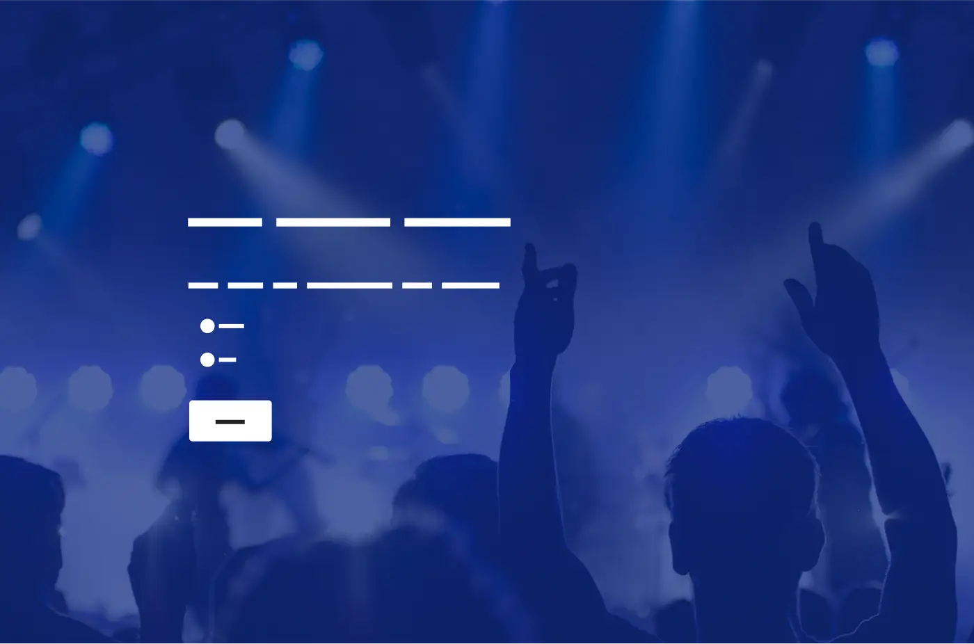 A survey question against a background of a crowd at a concert