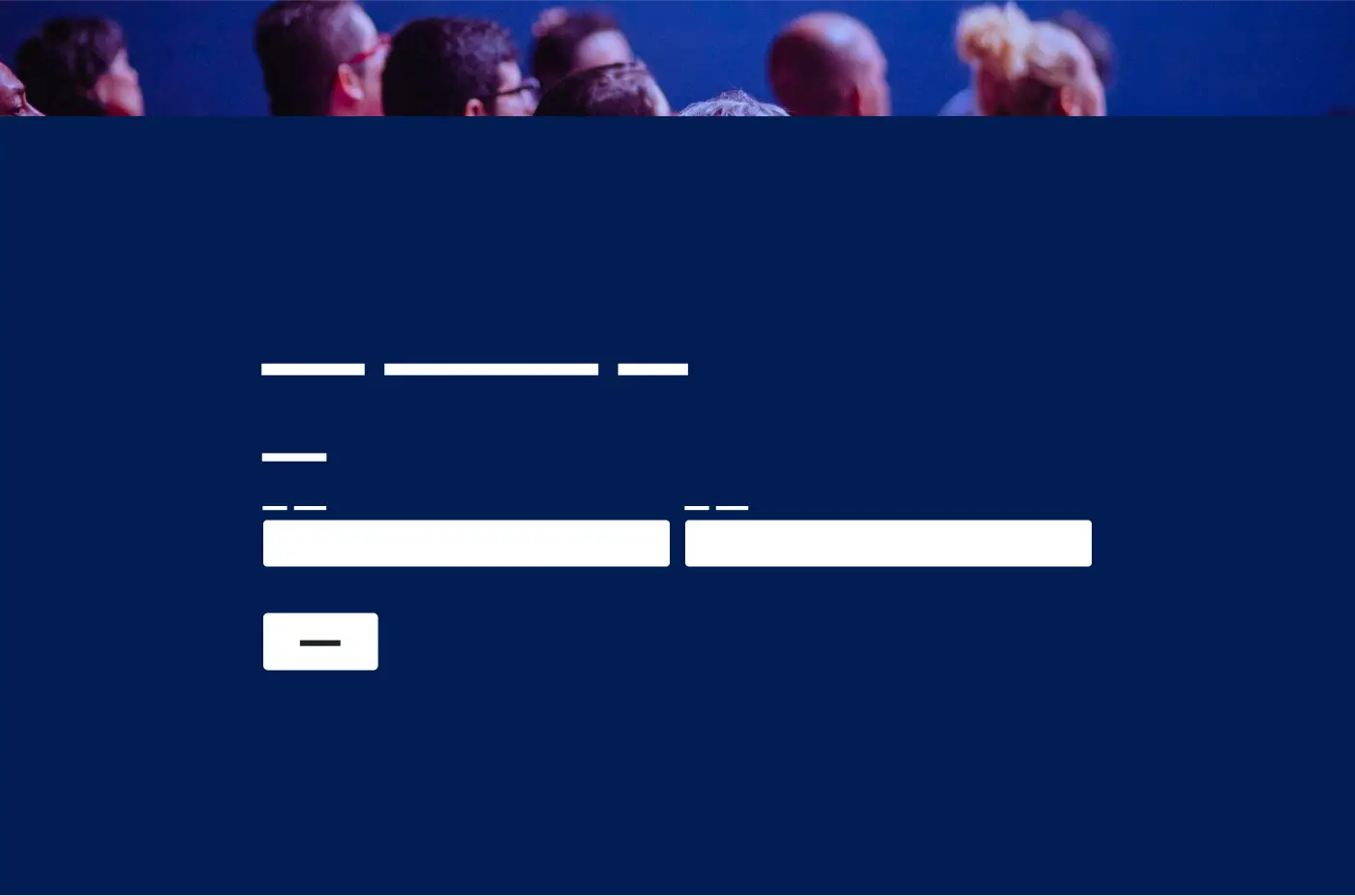 A form question against a dark blue background