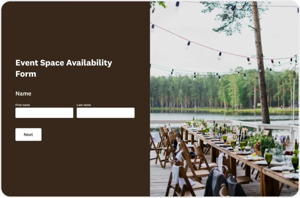 Event Space Availability Form Template
