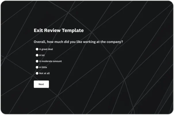 Exit Interview Survey Template Inline