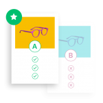 Comparação de óculos