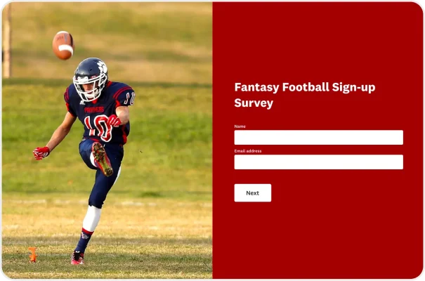Fantasy Football Sign-Up Survey Template