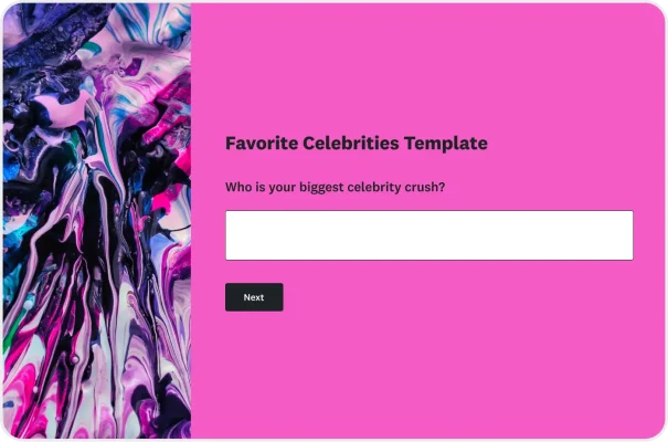 Favorite Celebrities Survey Template
