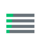 Icons of a circle graph, bar chart, and plot graph