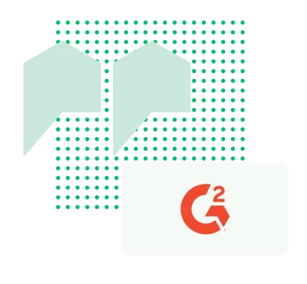 Guillemets stylisés avec le logo de G2 à côté