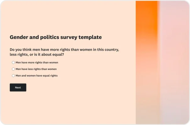 Gender And Politics Survey Template