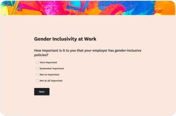Gender Inclusivity At Work Survey Template